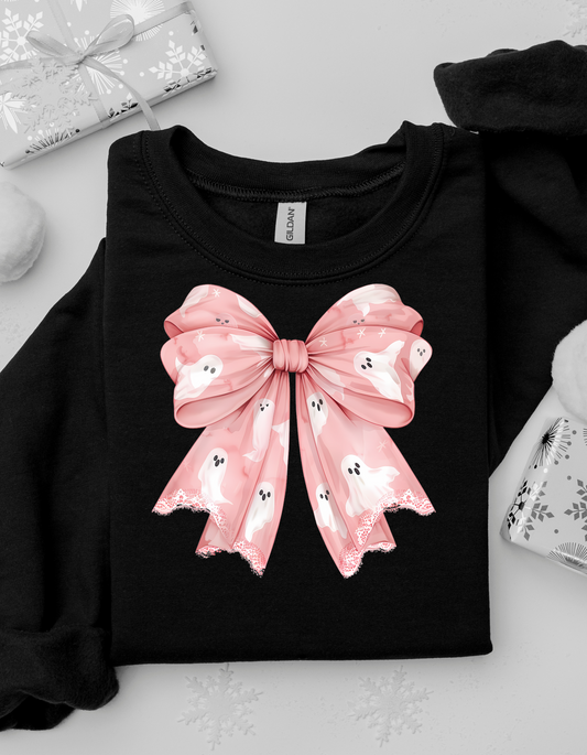 Ghost bows (Shirt not included) Hot peel 11 inch dtf transfer