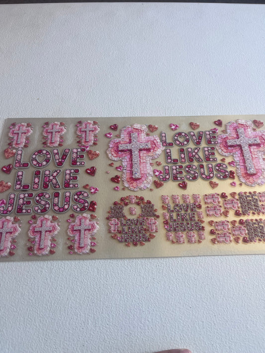 Love Like Jesus 6 In 1 UV DTF Wrap