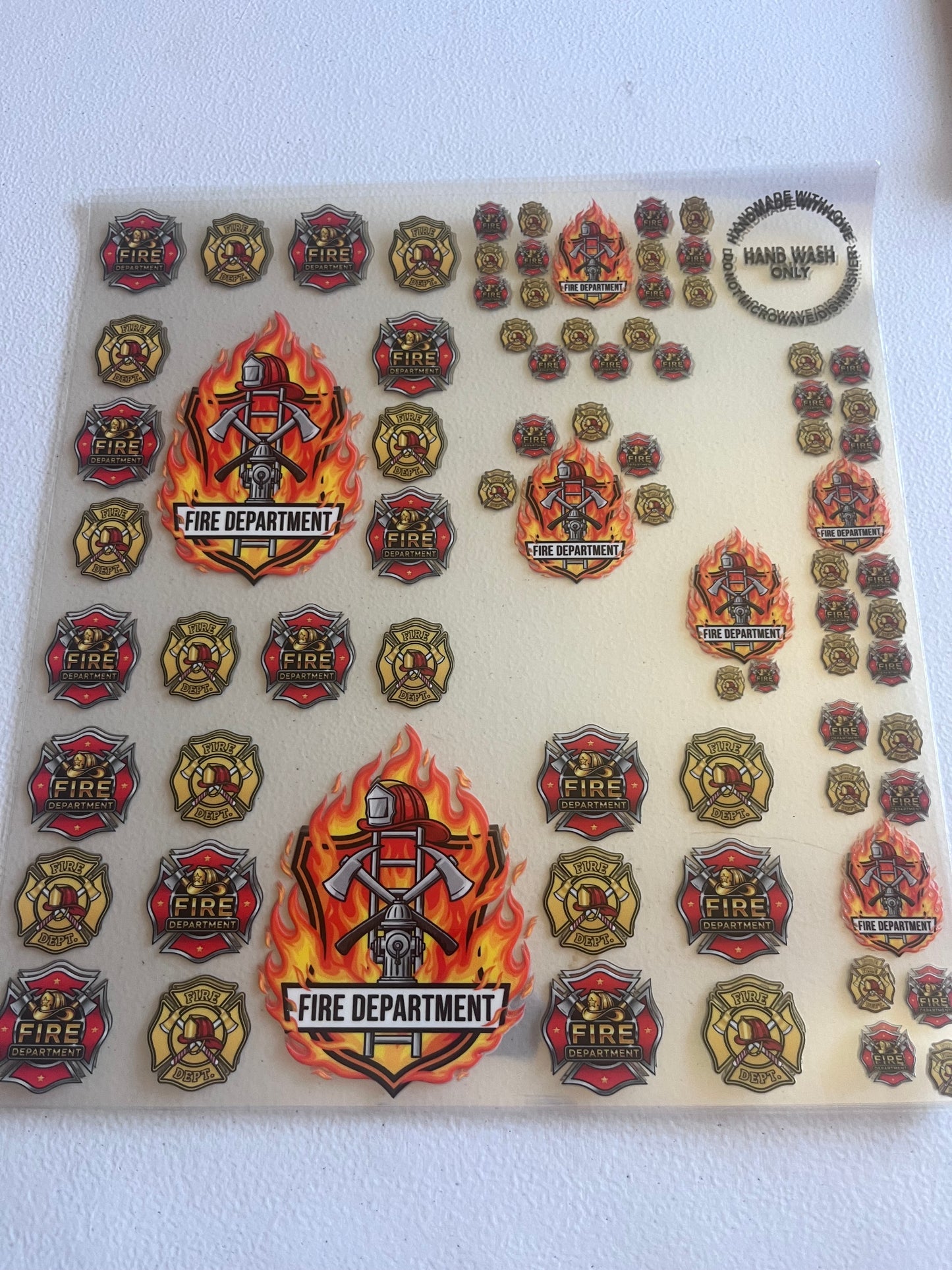 Fire Department 8 In 1 UV DTF Wrap