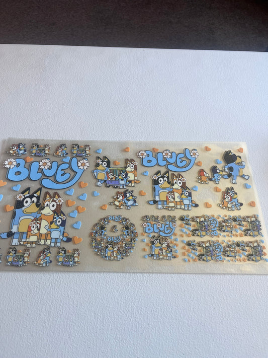 Bluey 6 In 1 UV DTF Wrap