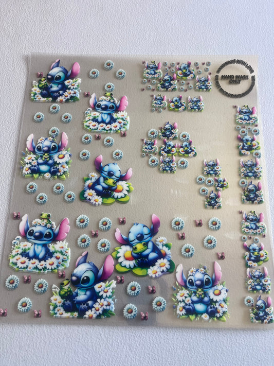 Blue Guy Floral 8 In 1 UV DTF Wrap