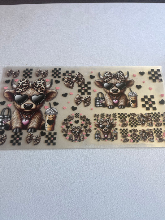 Coffee Cow 6 In 1 UV DTF Wrap