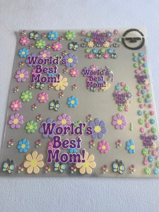 World's Best Mom! 8 In 1 UV DTF Wrap