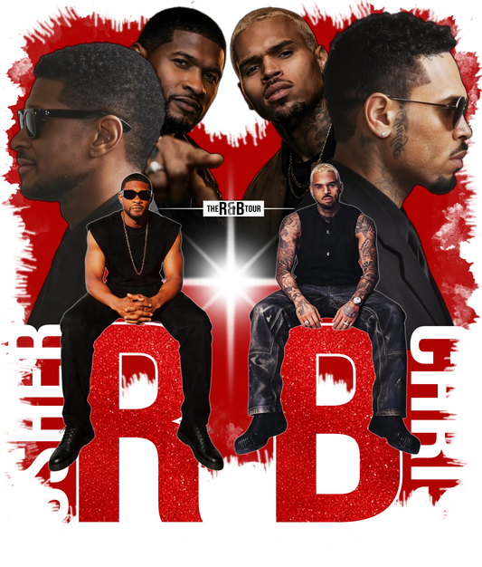 Usher and Chris Adult DTF Transfer (11 inch)