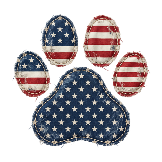 Faux Patchwork Dog Adult DTF Transfer (11 inch)